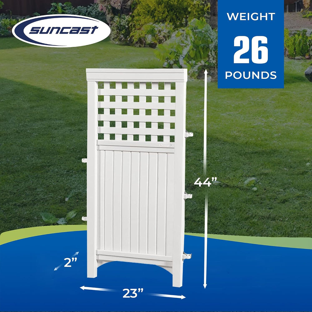 Suncast 4-Panel Outdoor Screen Enclosure - Freestanding Wicker Resin Reversib...