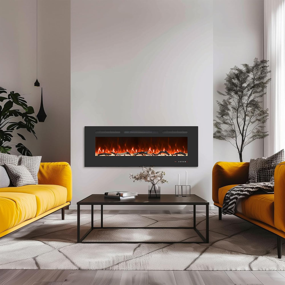 Valuxhome 42 Inches Wall Mounted and Recessed Fireplaces Insert