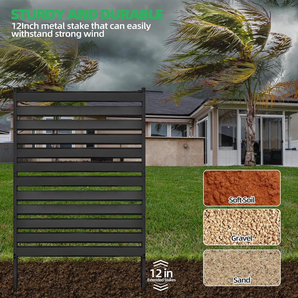48" H x 38" W (2 Panels) Air Conditioner Fence Screen Trash Can Pri...