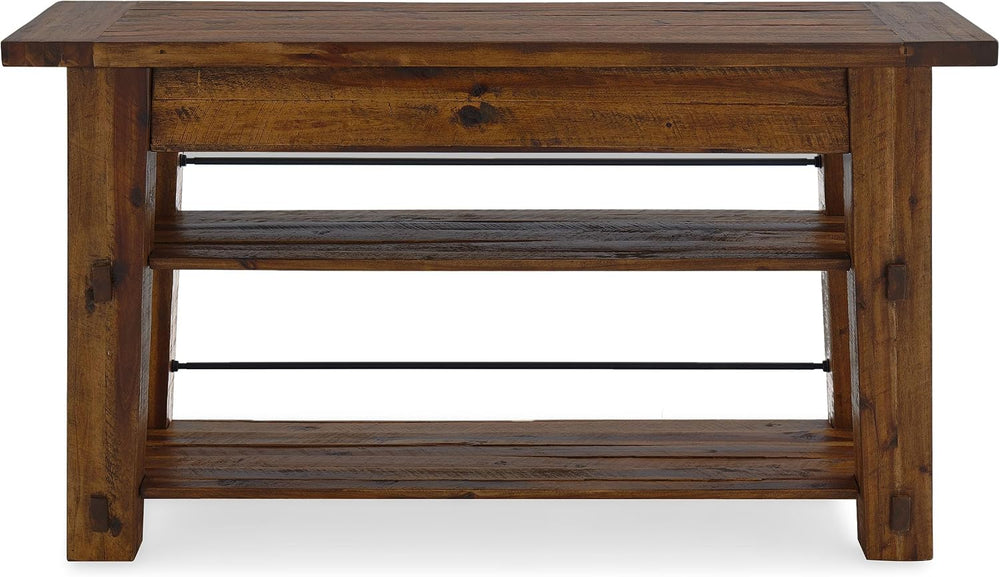 Alaterre Furniture Durango Solid Wood Console Table, Natural, 54”x17”x30”