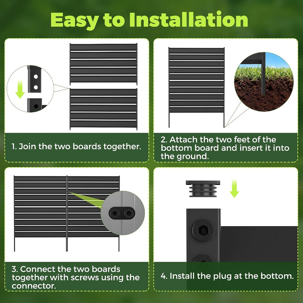 2 Panels Air Conditioner Fence,42" H x 38" W Outdoor Freestanding P...