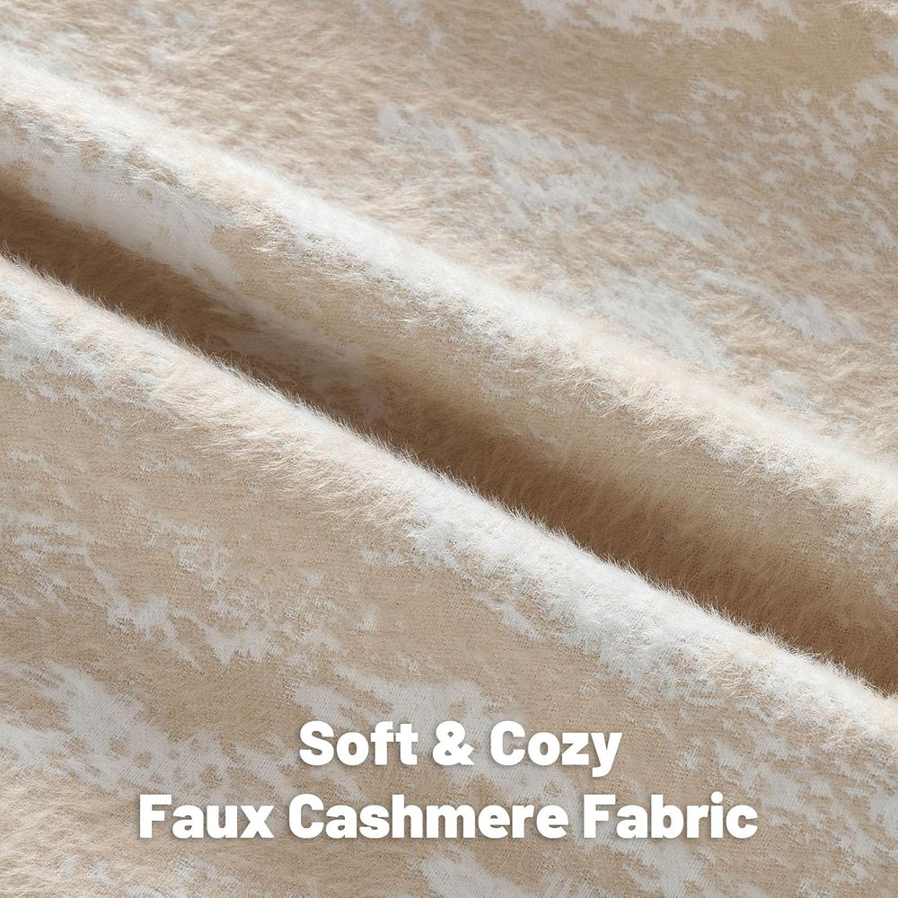 FUTEI Pack of 2 Faux Mink FurThrow Pillow Covers 20x20 Inch Soft Fleece Ink P...