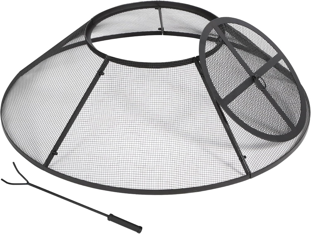 REDCAMP Fire Pit Spark Screen 36 Inch Round with Removable Lid, Outdoor Heavy...