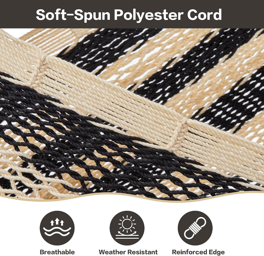 CHULIM Handwoven Mayan Hammock with 10ft Tree Straps, 550lbs Capacity Soft Ro...