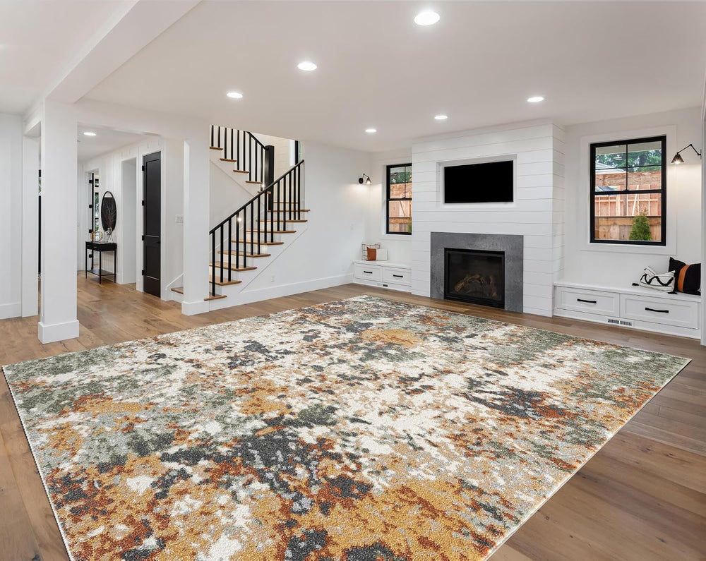 Keen Home Design Abstract Non-Shedding Area Rug, Soft Thick Pile, 9x12