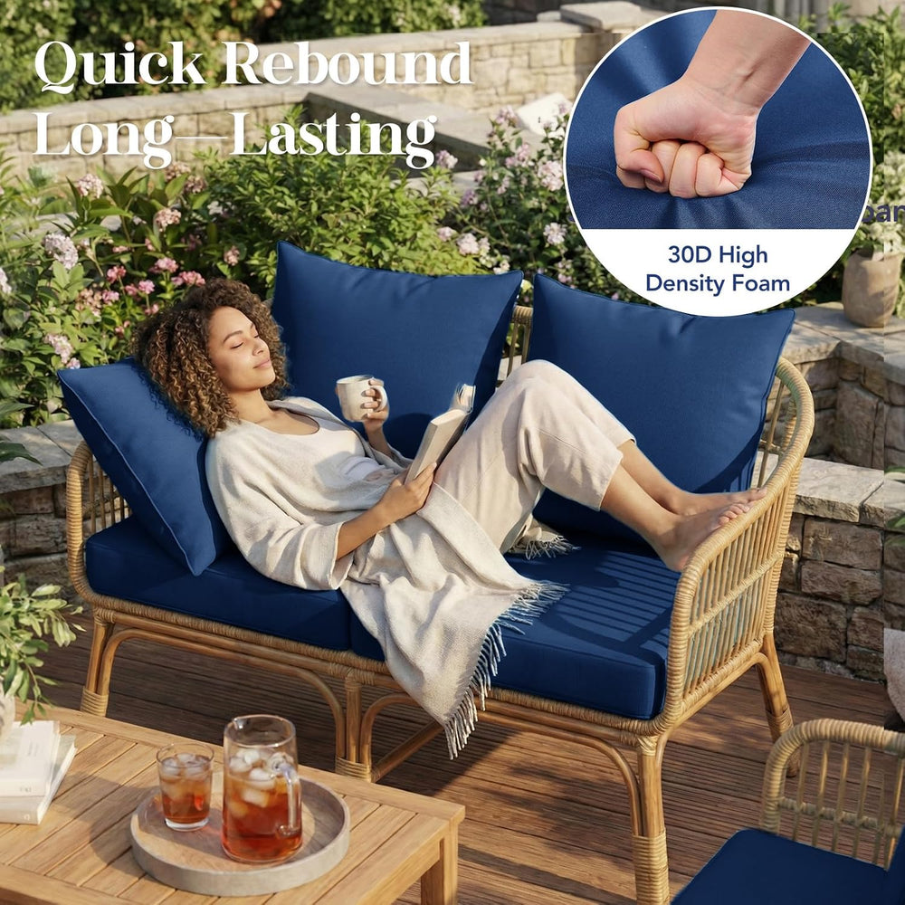 L’AGRATY Outdoor Chair Cushions for Patio Furniture:24" x 24" Deep ...