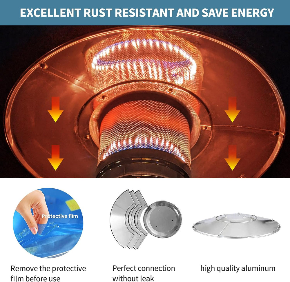 Kisworm 2 Units Patio Heater Heat Reflector Shield, Replacement Dome Part for...