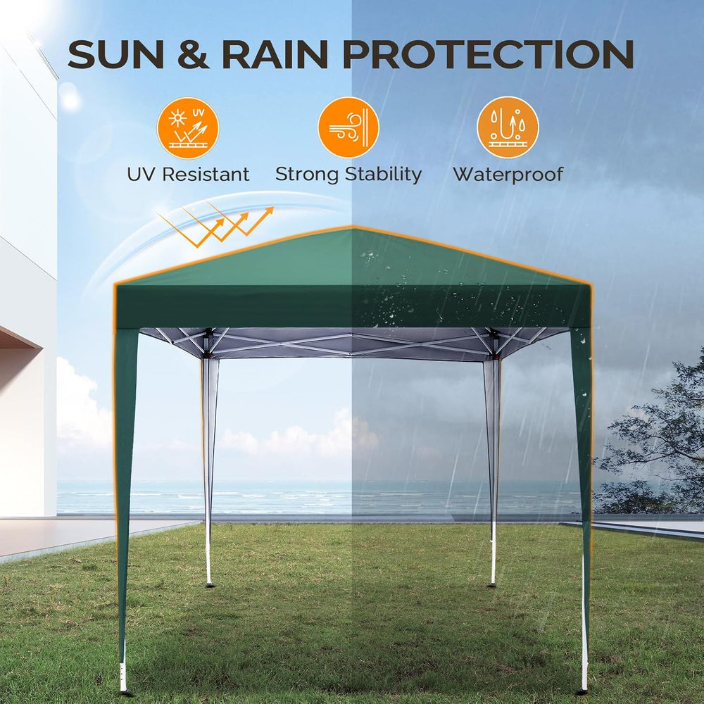 VINGLI 6.5x6.5 Pop Up Canopy Tent, Outdoor Tent Canopies Foldable Portable Ca...