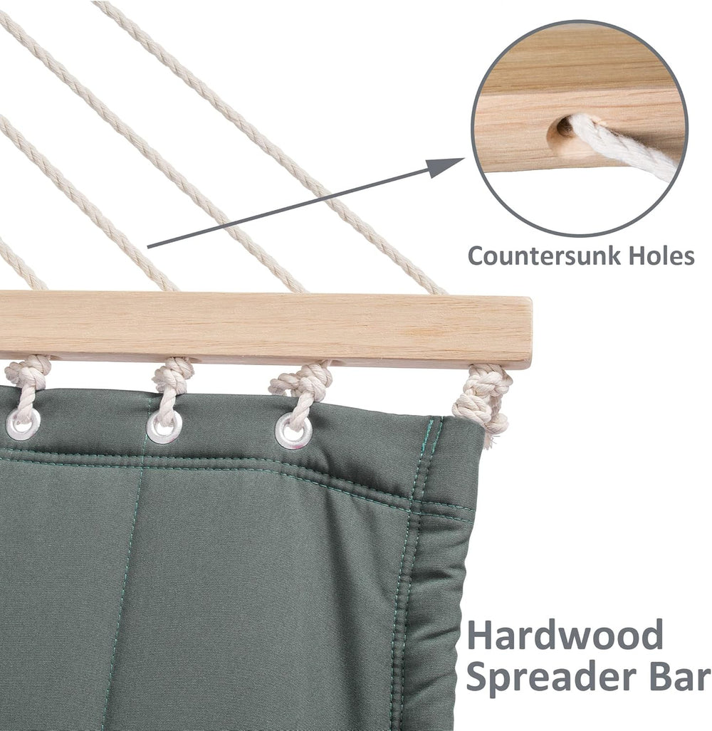SUNCREAT Hammocks for Outside with Stand, Hammock Cover, Extra Large Double H...
