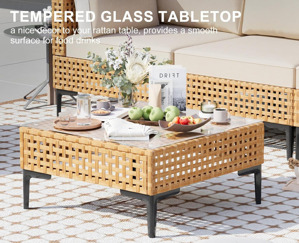 Patio Furniture Set 9 Piece Large Modular Outdoor Sectional Free Combination ...