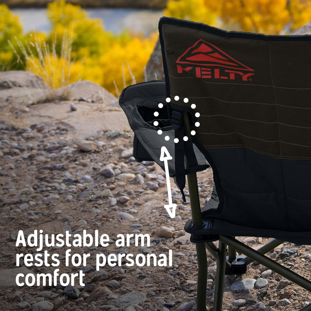 Kelty Deluxe Lounge Chair – Folding Outdoor Camp Chair, Insulated Cupholders,...