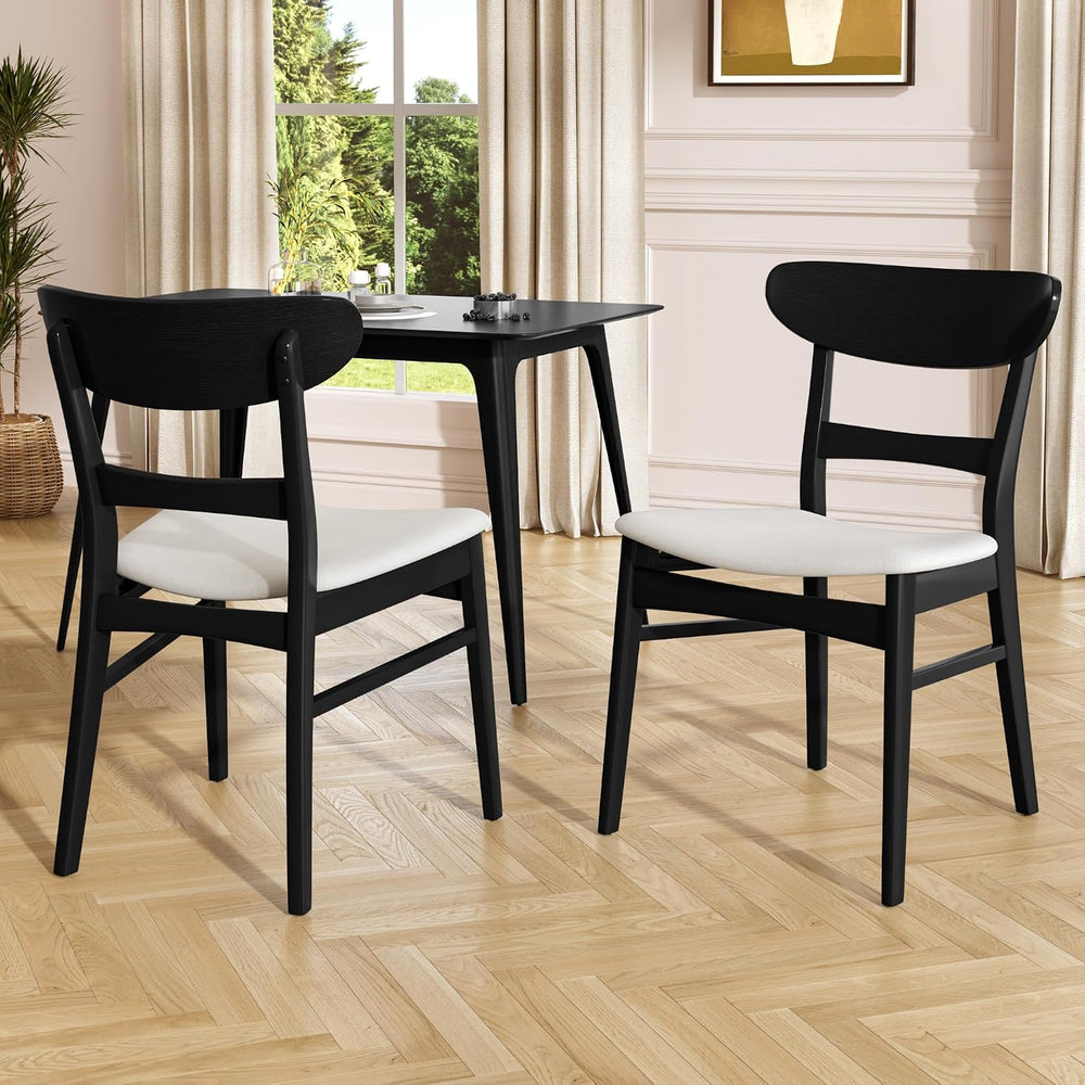 Wood Dining Room Table Set for 4,Mid Century Modern Dining Table Set,Kitchen ...