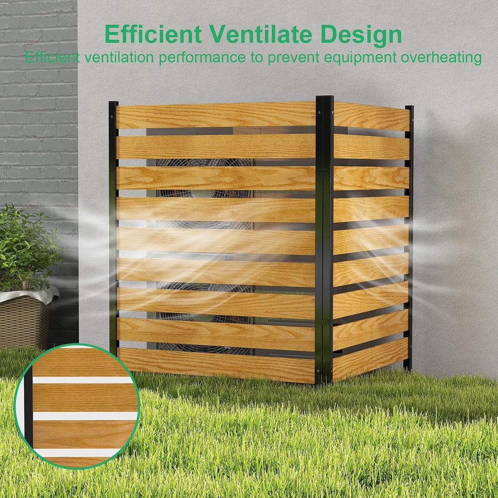 DoCred Air Conditioner Fence, 36" W x 44" H Privacy Screens Fence P...