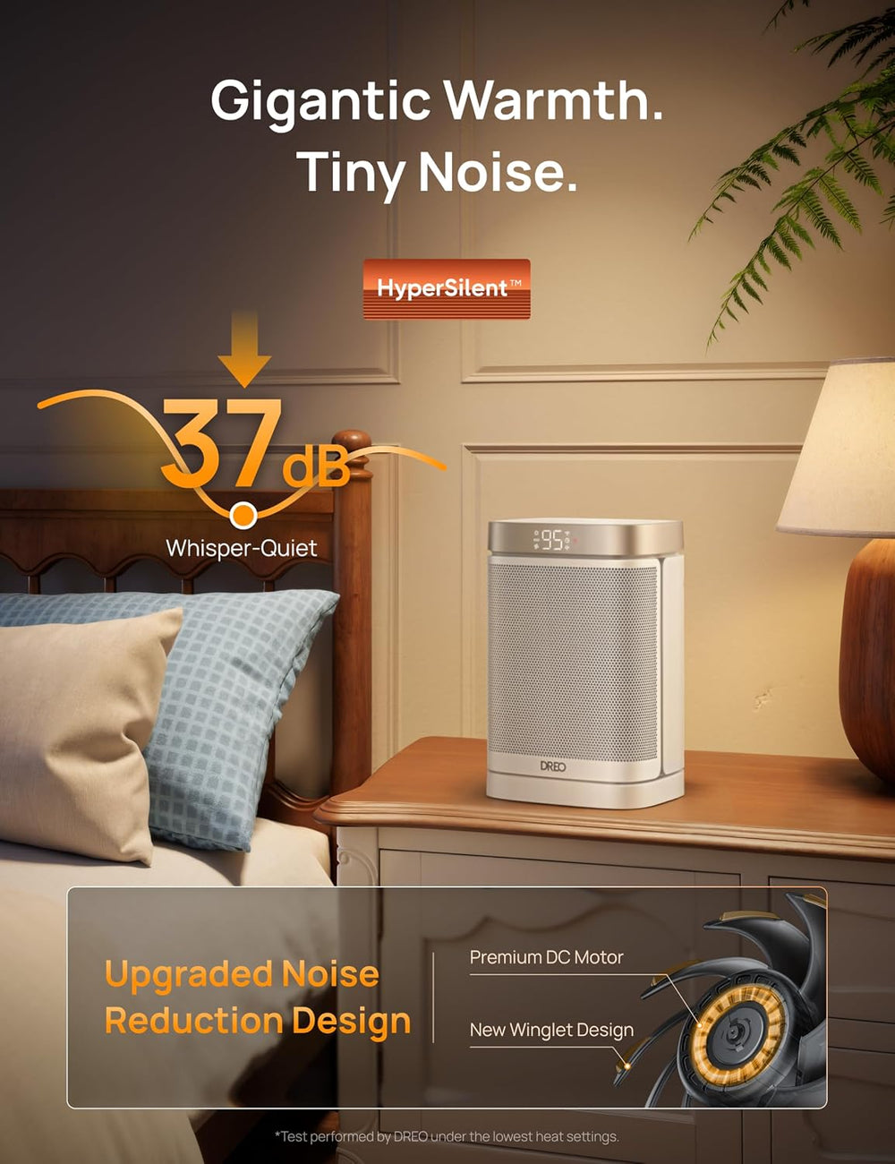 DREO Atom One Space Heater with Remote, 70°Oscillating Electric Heaters with ...