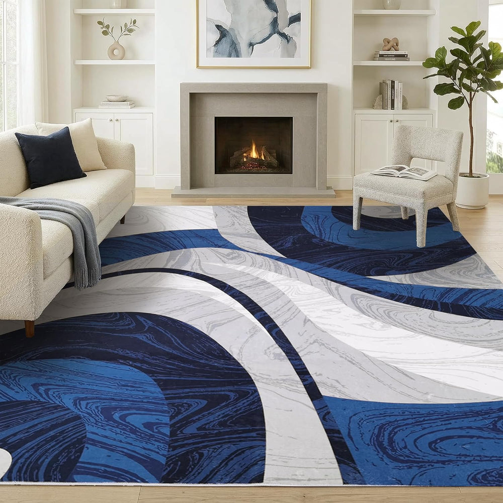 Washable Area Rug for Living Room, Indoor, Dinig Room – Soft Pile Non-Slip Ru...