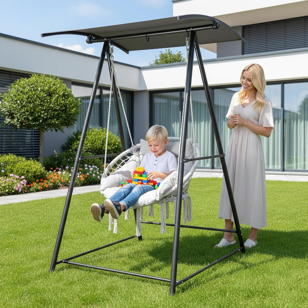 ONCLOUD Hammock Chair with Stand, Comfy Hanging Chair with Cusion, Swing Stan...