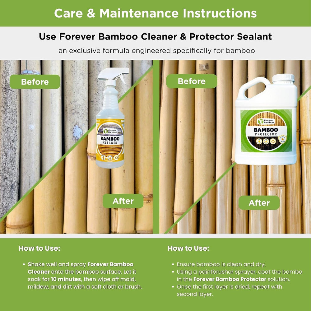 FOREVER BAMBOO Natural Bamboo Fencing Decorative Rolled Fence Panel 1 in D x ...