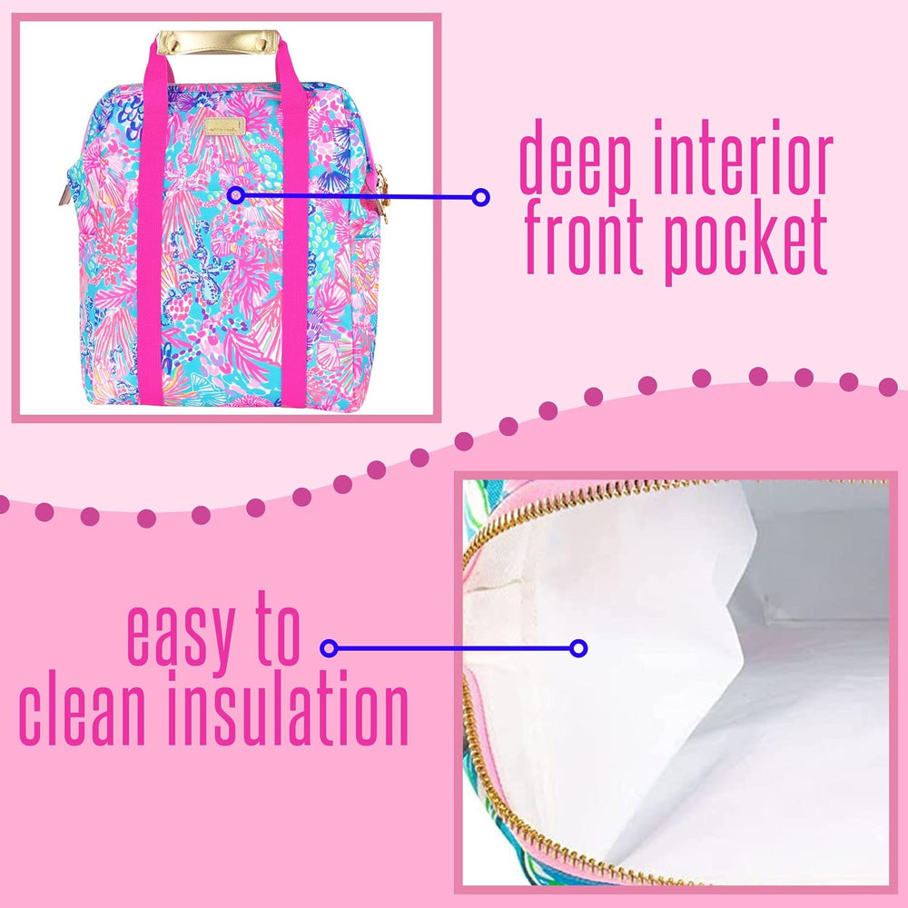 Lilly Pulitzer Insulated Backpack Cooler, Splendor in the Sand
