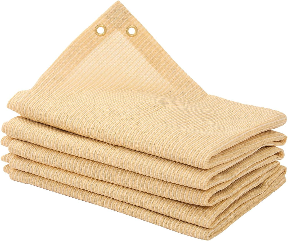 JUNFLYING 90% Shade Cloth 12x12ft, Patio Pergola Sun Cover with Grommets