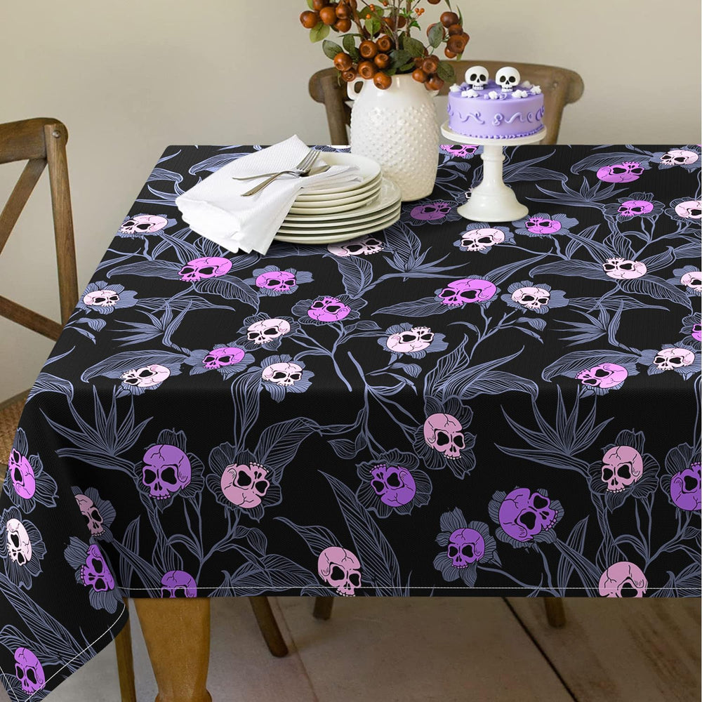Roszwtit Halloween Skull Rectangle Tablecloth for Home Decor 60" x 120&q...