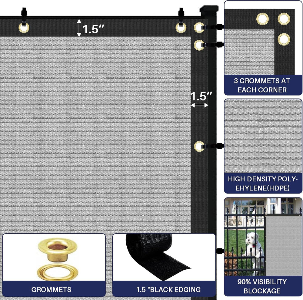Windscreen4less Privacy Fence Screen 5' x 50' Heavy Duty Windscreen F...