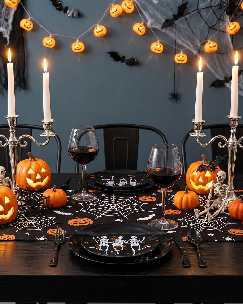 Hioasis 125 Pcs Halloween Plates for Party