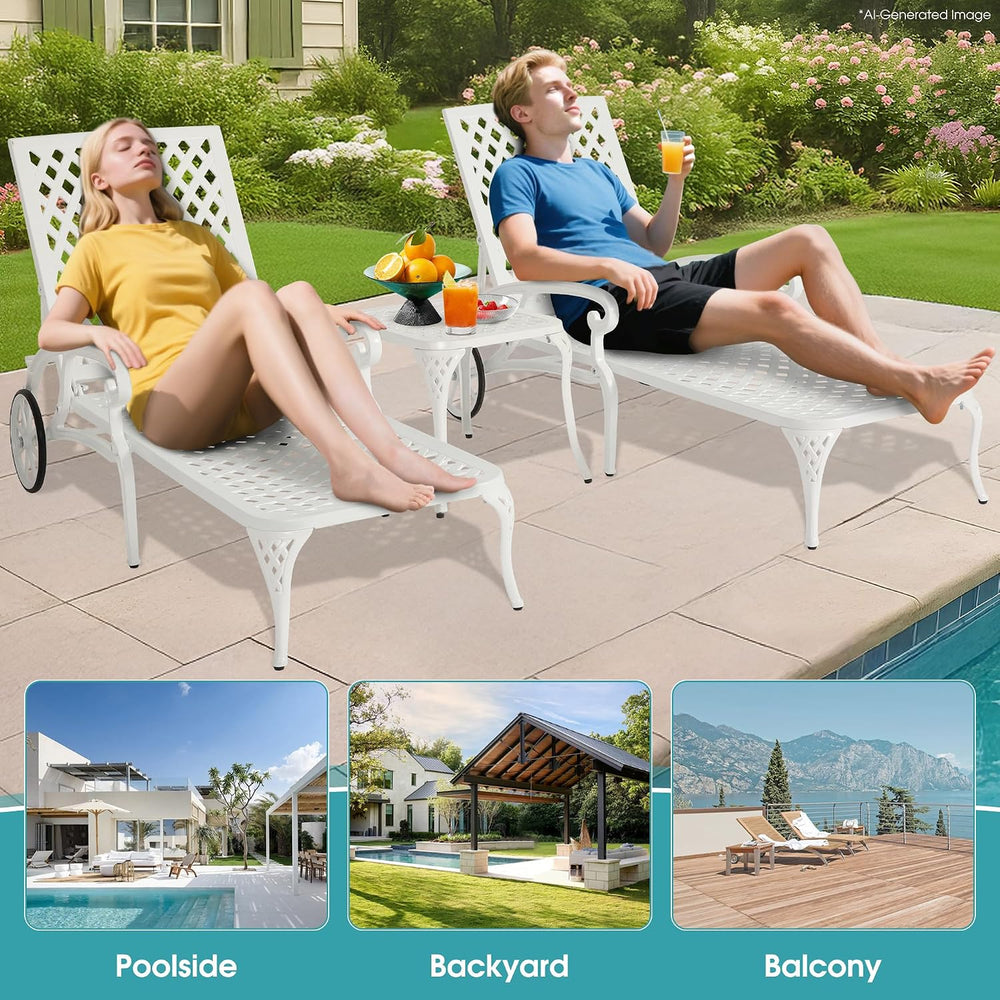 HOMEFUN Chaise Lounge Chair Outdoor