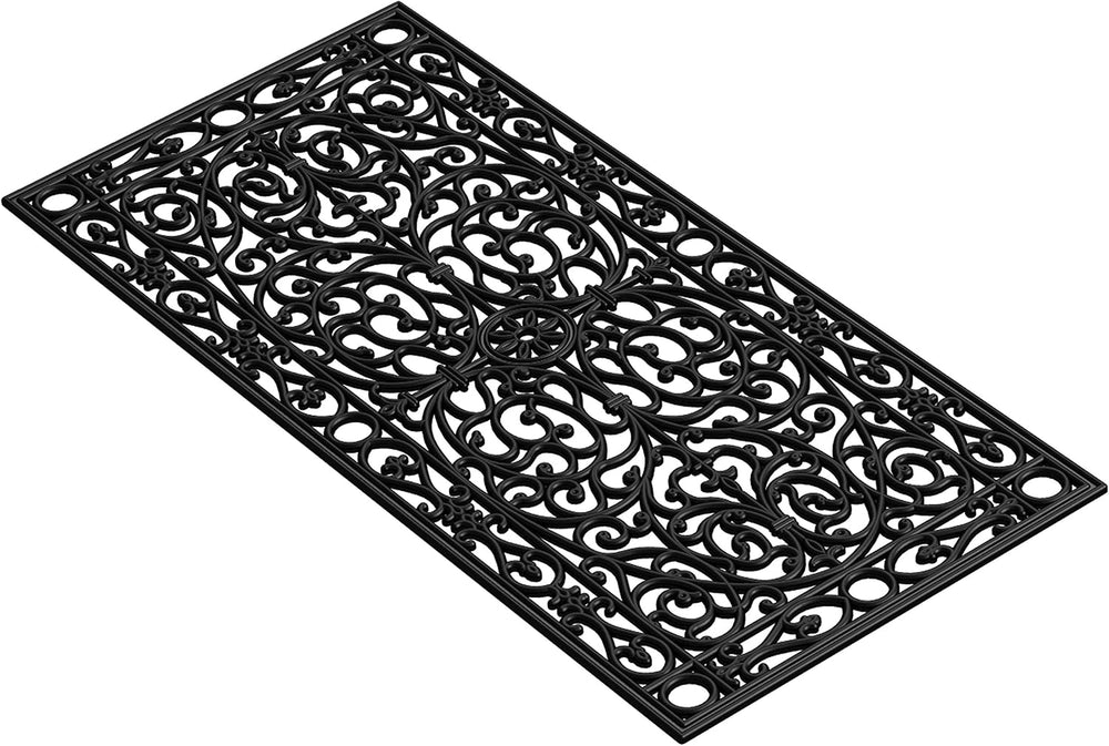 Calloway Mills 900222248 Gatsby Rubber Doormat, 22" x 48", Black