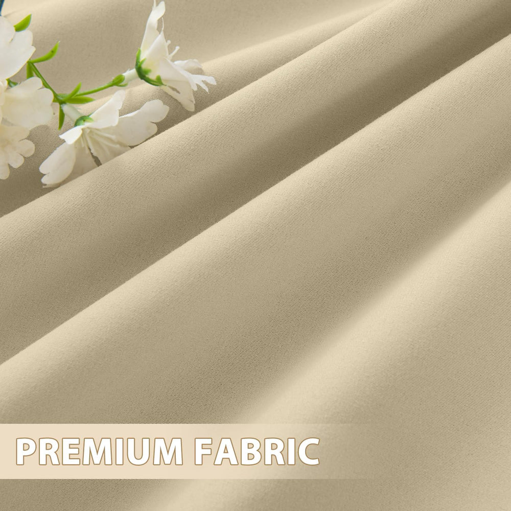 HDCAXKJ Waterproof Outdoor Curtains for Patio with Zipper Top & Bottom Gr...