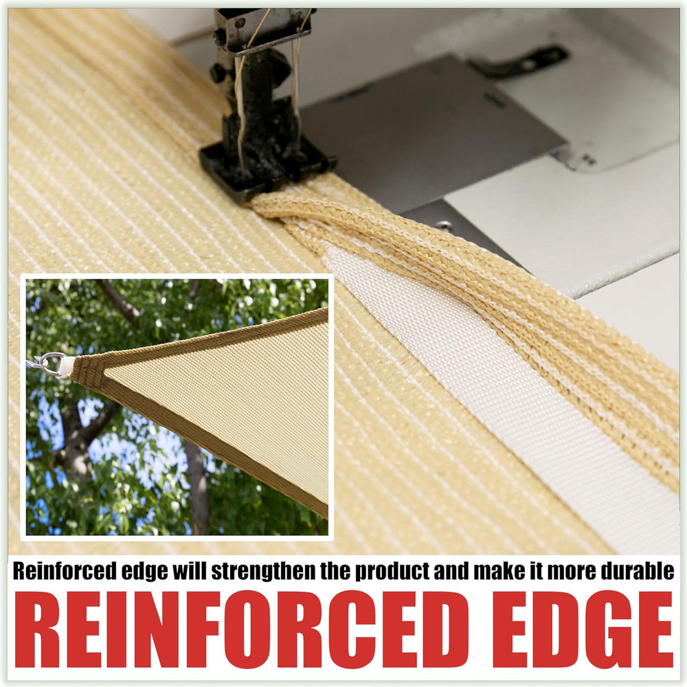 Royal Shade 12' x 20' Beige Rectangle Sun Shade Sail Canopy Outdoor P...