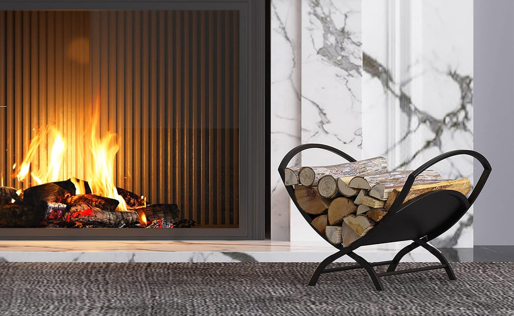 Fire Beauty Folding Firewood Rack Indoor Outdoor Log Storage Holder