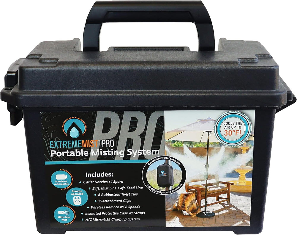 EXTREMEMIST Portable Mist System Pro 24ft Wireless Outdoor Cooling Kit