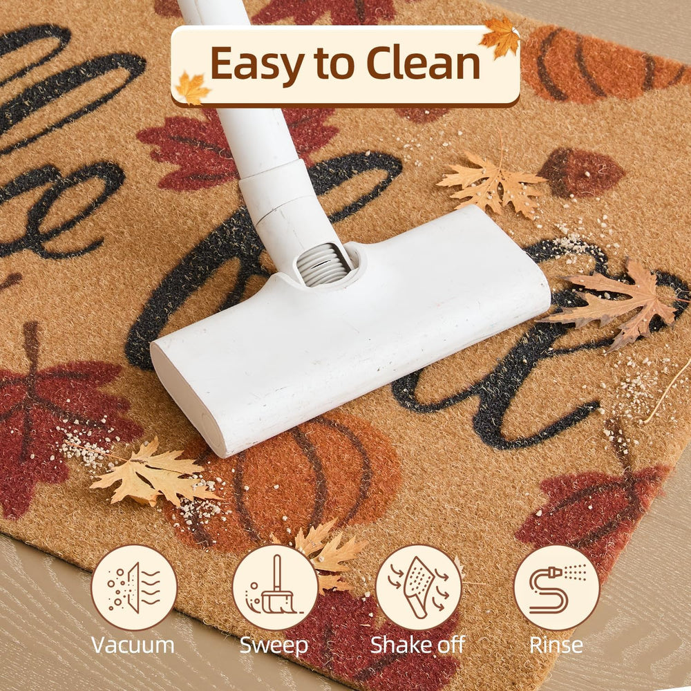 TYUU Fall Door Mat, Hello Fall Welcome Mat for Outdoor Entrance 24" x 36...