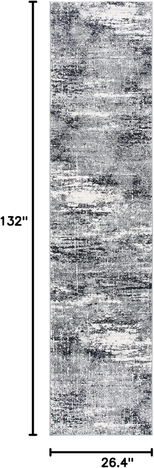 SAFAVIEH Evoke Collection Runner Rug - 2'2" x 11', Ivory & D...