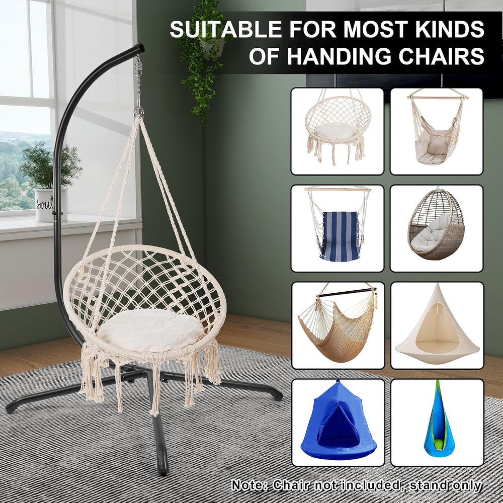 Elevon Hammock Chair Stand Only, Hanging Hammock Swing Stand for Outside with...