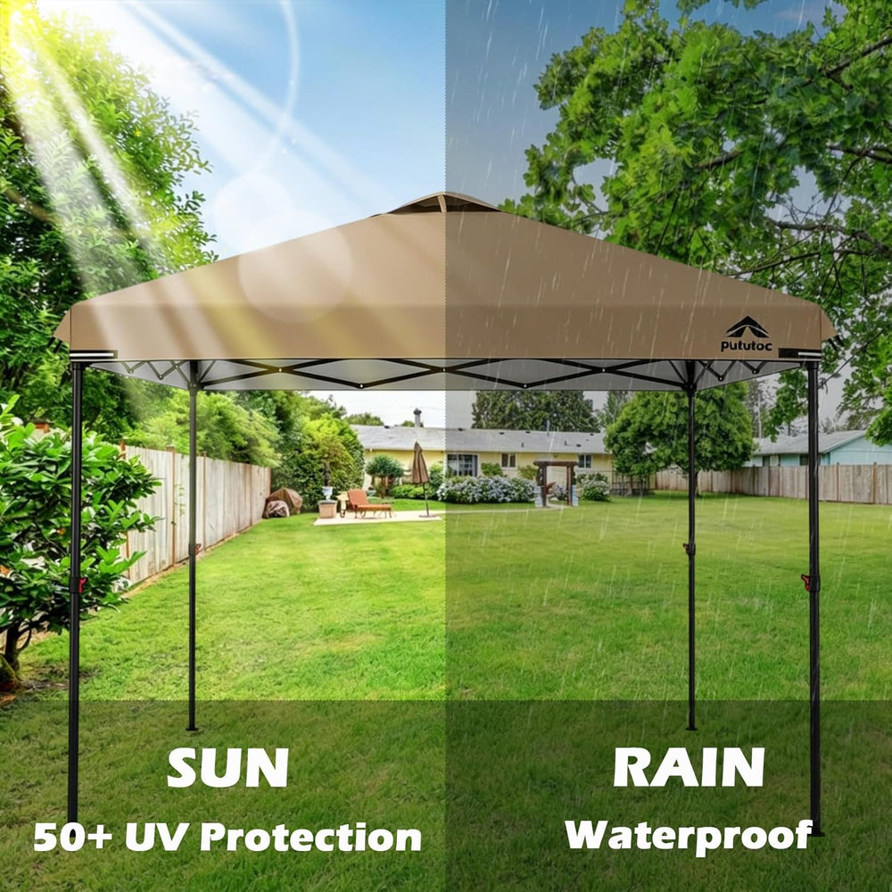 10x10ft Canopy Replacement Top Cover with Air Vent, UV Protected & Waterp...