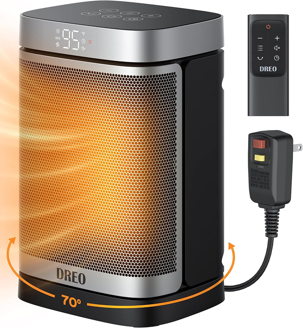 DREO Space Heater for Bathroom and Indoor, Safe and Quiet Portable Heater