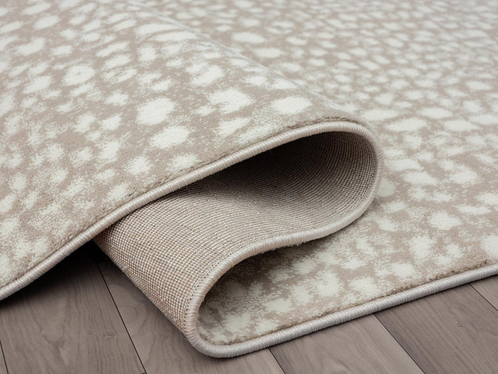 Abani White Cheetah Print Area Rug | 4' x 6' Beige Antelope/Leopard/D...