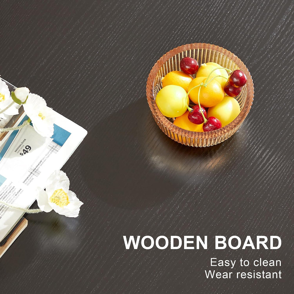 VECELO Wood Lift Top Coffee Table with Hidden Compartment and Storage Shelf f...