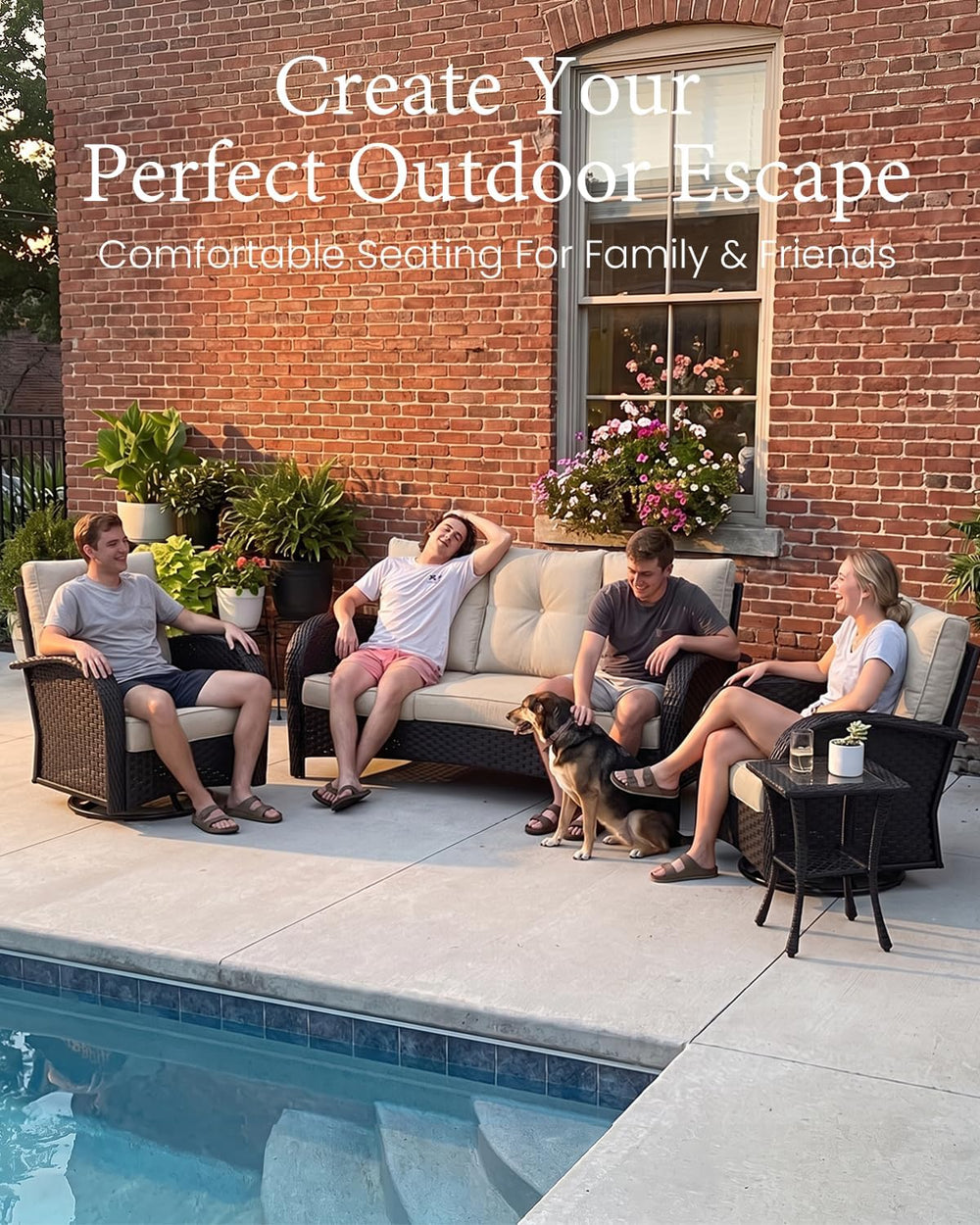 LayinSun 6 Pieces Outdoor Patio Furniture Set