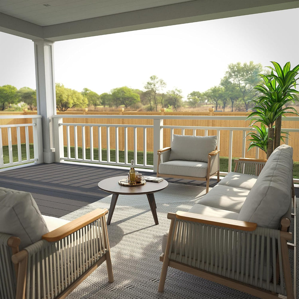 Acanva Moss Aluminum Outdoor Patio Furniture, Armchair