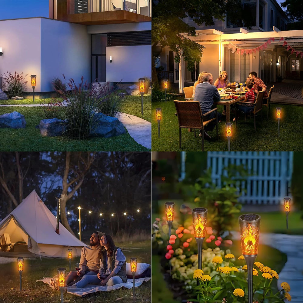 Toodour Solar Halloween Lights Outdoor, 10 Pack Solar Torch Lights