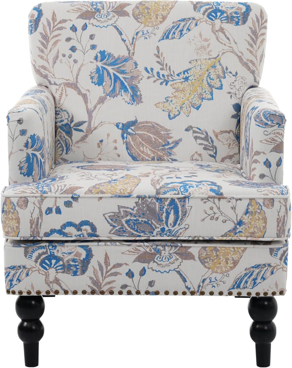 Christopher Knight Home Eve Modern Upholstered Club Chair, Wooden Living Room...