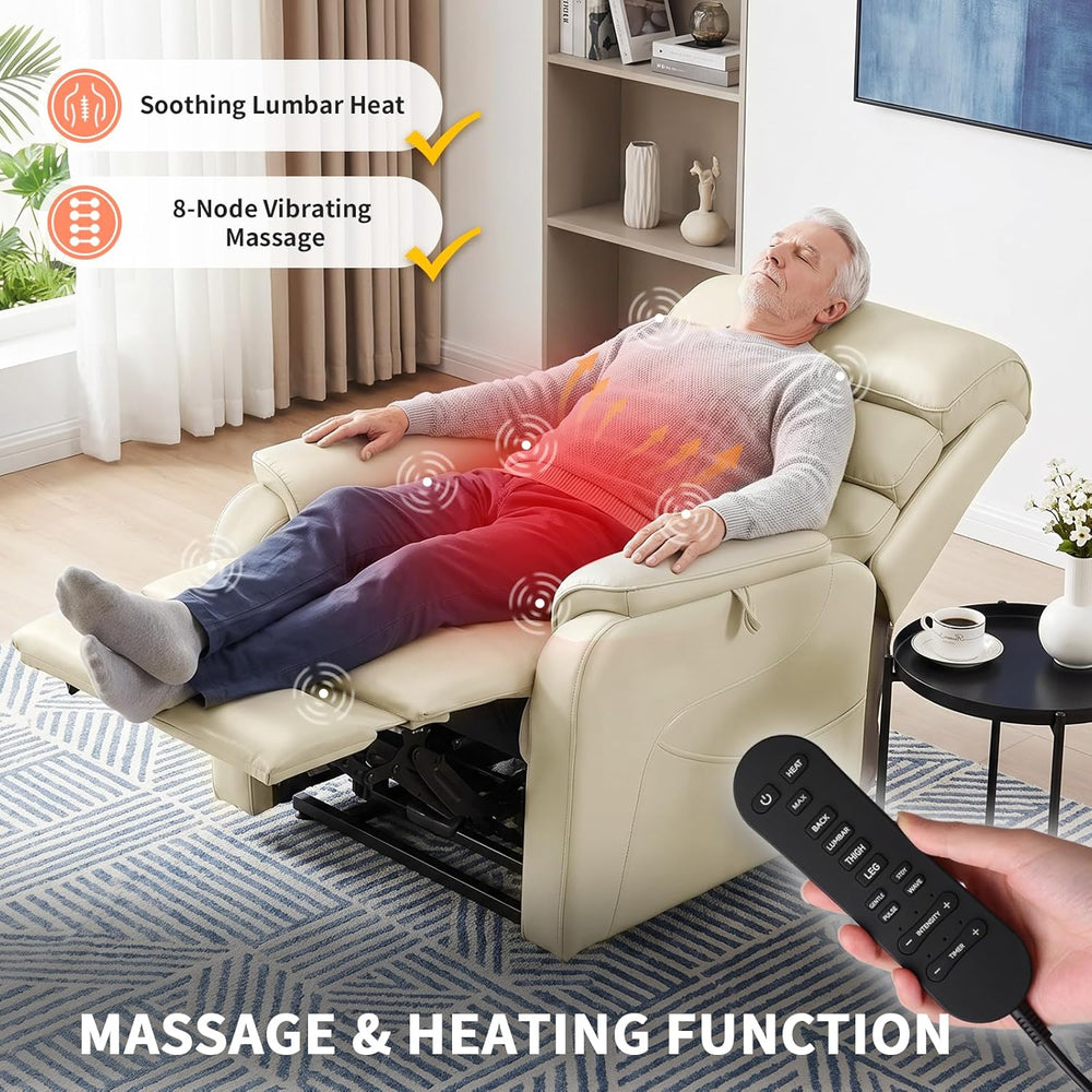 EONIX Power Lift Recliner Chair for Elderly, Massage & Heat, Large