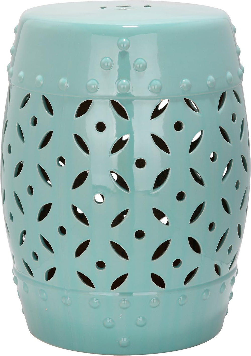 Safavieh Castle Gardens Collection Lattice Coin White Ceramic Garden Stool