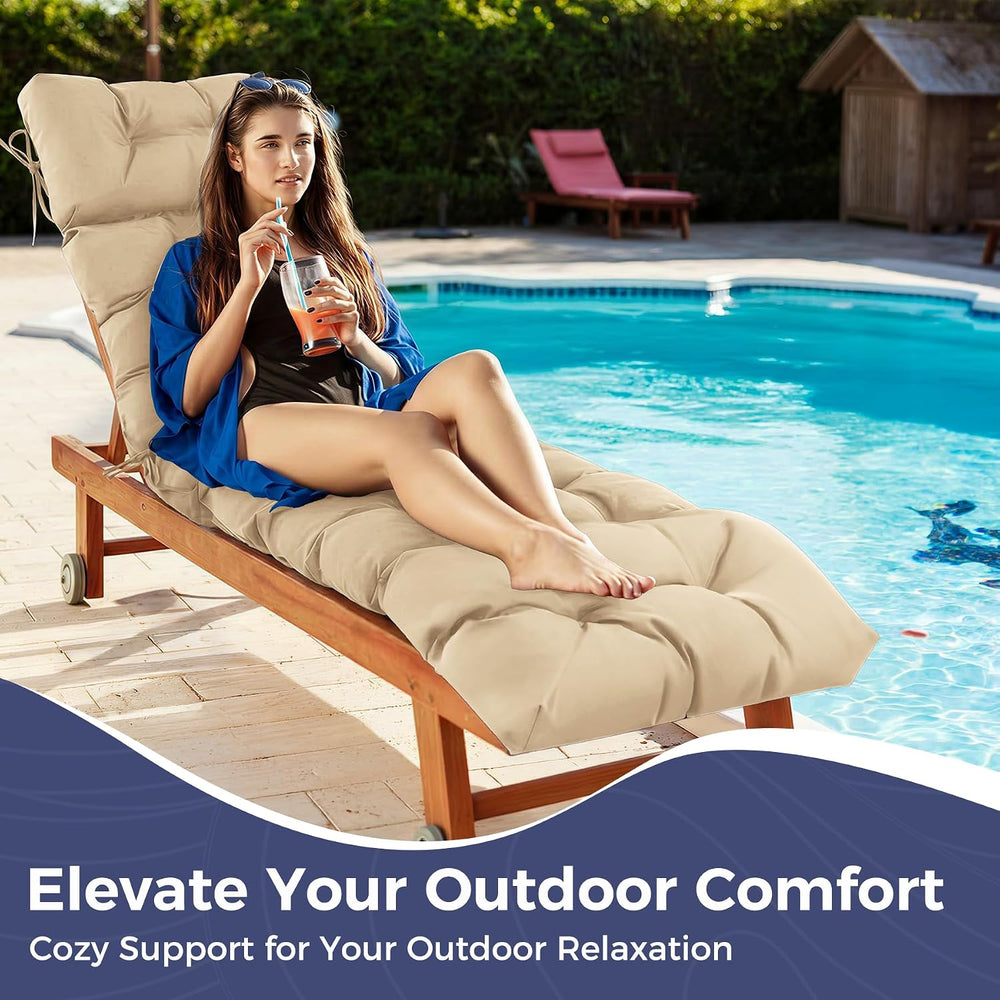 Outdoor Chaise Lounge Cushions, Waterproof Lounge Chair Cushions