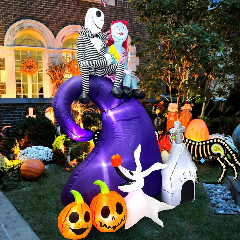 6 FT Halloween Inflatables Outdoor Decoration, Blow Up Yard Decorations with ...