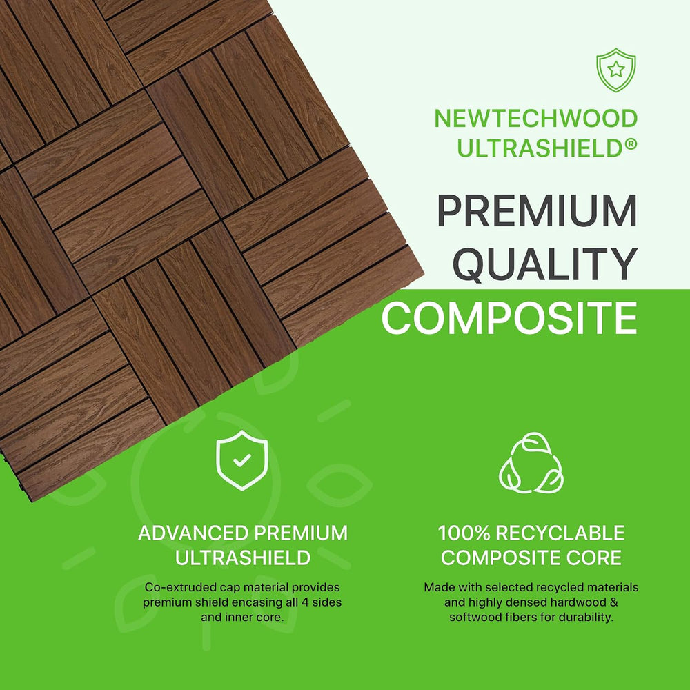 NewTechWood UltraShield Naturale 1 ft. x 1 ft. Composite Deck Tiles