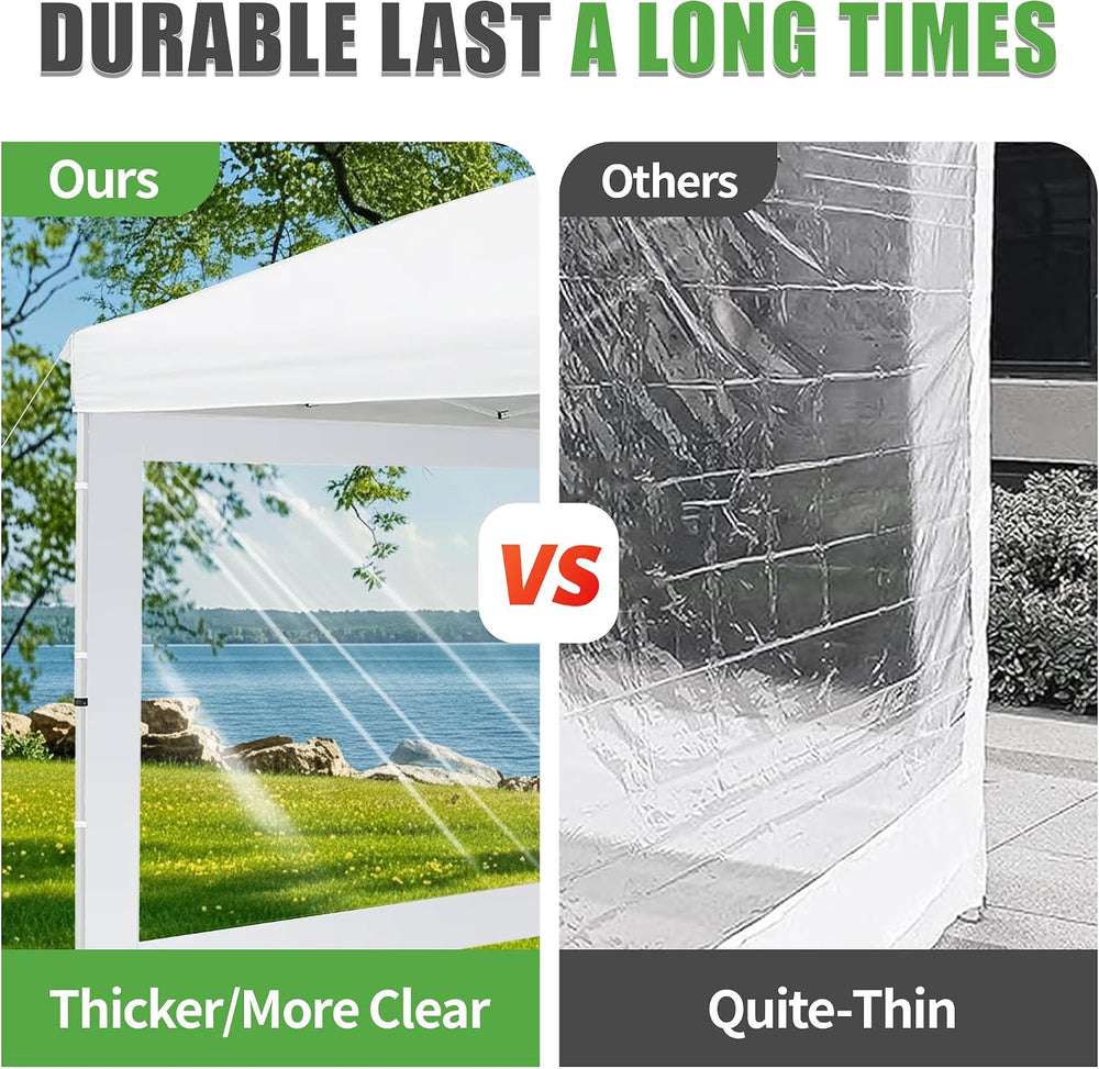 Clear Canopy Sidewalls for 10x10 Pop Up Tent, White