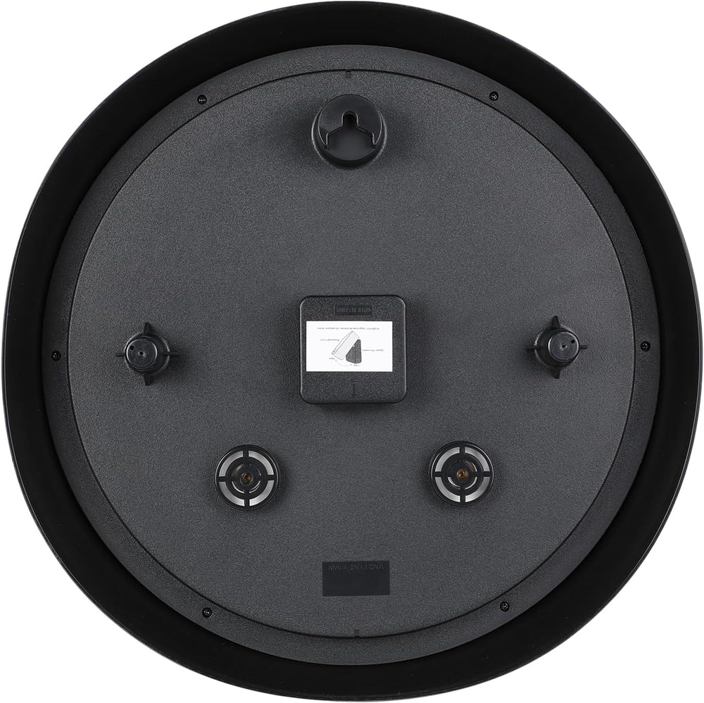 CLXEAST 16" Outdoor Clocks Waterproof with Temperature & Humidity,Brown